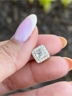 14k yellow gold authentic pandora geometric radiance CZ charm